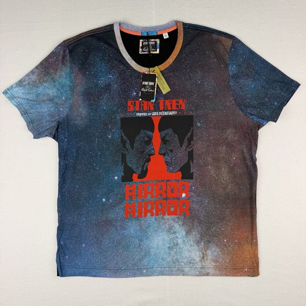 Robert Graham Star Trek Mirror Mirror Spock Reflection T-Shirt Mirror 3XL $128